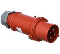 Mennekes 101200006 Piquets CEE Pro Dessus, prise de courant, 400 V, 50-60 Hz, 32 A, 4 pôles, IP 44, 10 Package, Rouge