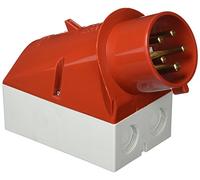 Mennekes 101200044 Merle, peintures murales, prises de courant cEE 400 V, 50 - 60 Hz, 32 A, 5 pôles, IP 44, 10 Emballage, rouge