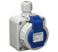 Mennekes 101700017 bases Schuko. 16 A/230 V, prise de courant, degré de protection IP 68, 10 Package, Bleu