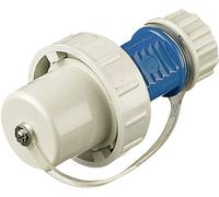 MENNEKES 10828 Fiche électrique mâle avec terre plastique étanche à l'eau sous pression 230 V blanc, bleu IP68