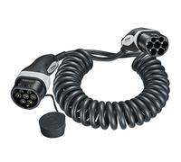 Mennekes 36292 Câble de charge spiralé pour voiture électrique 4 m Court Mode 3 Type 2 20 A 3PH Puissance de charge 11 kW
