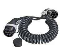 Mennekes 36292 Electric Car Coiled Charging Cable 4m Short Mode 3 Type 2 20a 3ph Charging Power 11kw