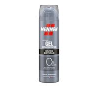 Mennen Gel Rasage Barbe Difficile Sans Alcool Hydratant Protecteur 200ml | Mousse ultra dense confortable, Glisse parfaite lame, Évite irritations micro-coupures, Adoucit poils barbe, Coupe plus près