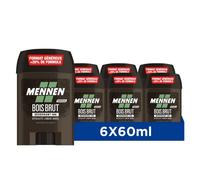 Mennen Natural Force Deodorant d'origine naturelle homme 48H stick large sans alcool anti traces - Lot de 6