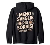 MENO SVEGLIE PIÙ SORRISI Questa è Vita Pensione Divertente Sweat à Capuche