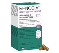 MÉNOCIA Complément Alimentaire Ménopause & Périménopause 90 Gélules | Sans Hormones ni Phytoestrogènes | Bouffées de Chaleur, Sueurs Nocturnes, Sommeil | Safran Ashwagandha | Fabriqué en France