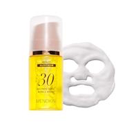MENOKIN Masque à bulles pour 30 secondes, vitamine C brillante, glutathion et niacinamide, en micro bulles pour taches brunes et teint inégal, essentiel pour le soin des