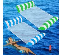 MENOLA Amaca lit Pliant Gonflable Plage Chaise pour Adultes Piscine d'été Mer (Bleu Clair, Vert Clair)