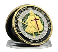 MENOOK Or Armure Dieu Challenge Pièce Placage Couleur Médaille Collection Médaille Commémorative - Or