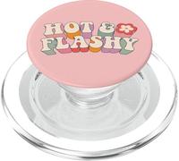 Ménopause, flashs Chauds, Cadeau pour Femme, Chaud et Flashy PopSockets PopGrip pour MagSafe
