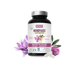 Ménopause Gélules - Safran Breveté Safr’Inside®, Vitamines B6 & B9 - Bouffées de Chaleur, Fatigue, Nervosité - Formule Naturelle Sans Hormones - 60 gélules - Fabriqué en France