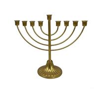 Menorah de Hanukkah, porte-bougies en forme d'étoile, plaqué argent taille réelle sans ternissure, cadeaux juifs (9 têtes)