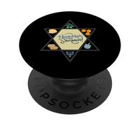 Menorah Dreydl Latke Donut Juif Hanukkah Étoile de David PopSockets PopGrip Adhésif