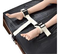 Menottes de lit cliniques verrouillables avec fermeture à clic, coton doux, menottes de pied ou de main BDSM Bondage, réglables et verrouillables avec clé