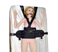 Menottes de lit cliniques verrouillables - Ceinture de torse et de ventre en coton doux, 8 clés incluses - Système de fixation pour jeux cliniques & bondage