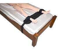 Menottes de lit verrouillables Foot Restraint, menottes de pieds en coton doux pour jeux cliniques avec fermeture à clic, réglables individuellement, verrouillables avec clé, pour hommes femmes