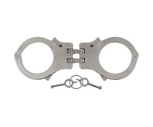 Menottes en acier avec double chaîne Solid Version MFH - Silver