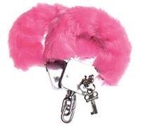 Menottes en fourrure rose Taille Unique rose G