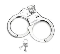 Menottes en Métal avec Clés, Accessoire Cosplay Menotté, Menottes Professionnelles, Jouet pour Le Jeu Rôle la Police Costumes Fête Halloween,Accessoire Menotté Pretend Jouer Props
