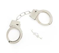 Menottes en métal avec clés - Accessoire de déguisement réaliste pour adultes - Police, prisonnier, flics et voleurs, tenues d'Halloween et de fête