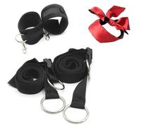 Menottes Lit & Masque Pour Les Yeux,Set de Bondage Menottes Set,Menottes Lit Meubles Sexuels,Set De Menottes Sexuelles,Jouets BDSM,Menottes Pour Femme,Jouets Sexuels SM Couples Extrêmes