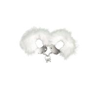 Menottes métal et plumes Blanche