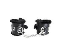 Menottes poignets fourrure noir