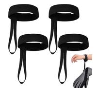 Menottes pour gants de ski - lot de 4 sangles pour gants de snowboard | porte-gants avec sangle de poignet en nylon élastique, accessoire extérieur léger et pratique pour l'escalade, la randonnée