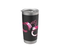 Menottes roses amusantes Gobelet isotherme en acier inoxydable double paroi