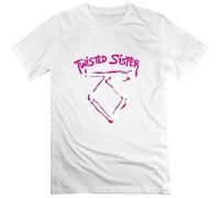 Men's 100% Cotton T Twisted Sister Rock T-Shirts White XXL
