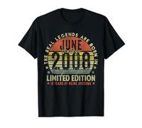 Mens 18th Birthday Legends June 1996 Vintage 18 Years Old T-Shirt