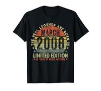 Mens 18th Birthday Legends March 1996 Vintage 18 Years Old T-Shirt