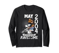 Mens 22nd Birthday Legends May 2004 Vintage 22 Years Old Manche Longue