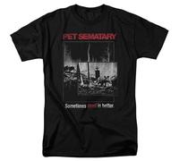 Men's 2Bhip1989 Horror Movie Sometimes Dead is Better Cat Adult T-Shirts Black M