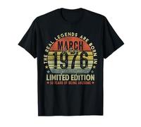 Mens 50th Birthday Legends March 1996 Vintage 50 Years Old T-Shirt