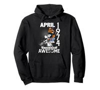 Mens 52nd Birthday Legends April 1974 Vintage 52 Years Old Sweat à Capuche
