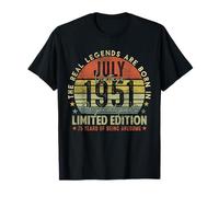 Mens 75th Birthday Legends July 1996 Vintage 75 Years Old T-Shirt