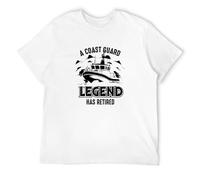 Men's A Coast Guard Legend Has Retired Cool Volunteer T-Shirts White S