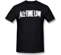 Men's All Time Low Band T-Shirt Fashion Casual Unisex Black Tee Hemden(X-Large)