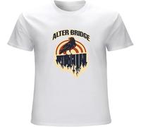 Men's Alter Bridge T Shirt Printed Graphic Tee White 3XL