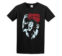 Men's American Werewolf in London Beware The Moon Horror Halloween Cotton T Shirt Black 3XL