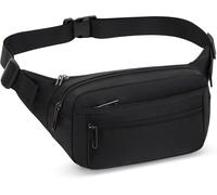 Men's And Women's City Safety Fanny Pack For Travel Or Outdoor Sport,Sports Waist Bag,Running Belt,Black,Hiking Bum Bags