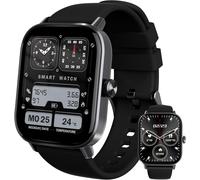 Men's And Women's Smart Watch: Bluetooth Smartwatch, Ip68 Sports Smart Watch, Connects 20+ Mode, Pedometer, Menstrual Cycle, Heart Rate, Spo2, Waterproof Android Ios, Black