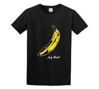 Men's Andy Warhol Banana The Velvet Under Ground & Nico Rock E Pop Art Cotton T Shirt Black XXL