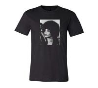 Men's Angela Davis Custom T-Shirt Tee Black History Activist Unisex Shirt Mo Black XL