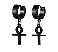 Mens Ankh Croix Egypte Cléopâtre Boucles d'oreilles pour Femmes Bijoux Unisexe Antique en Acier Inoxydé