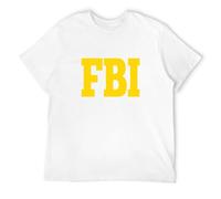 Men's Ant FBI Federal Bureau of Investigation Front T-Shirts White L
