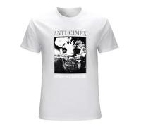 Men's Anti Cimex Victims of A Bombraid Merch Swedish Crust Punk Rock T-Shirts White 3XL