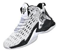 Men's Anti Slip and Wear-Resistant Training Basketball Shoes(Black,44 EU)