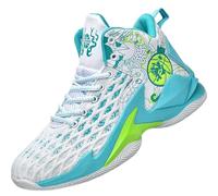 Men's Anti Slip and Wear-Resistant Training Basketball Shoes(Green,43 EU)
